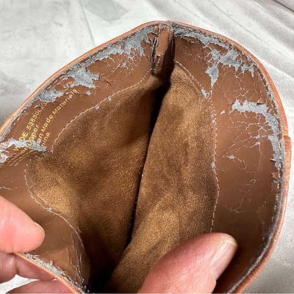 Franco Sarto Wade Western Cowboy Tan Leather Boots Sz 9 - Picture 9 of 9